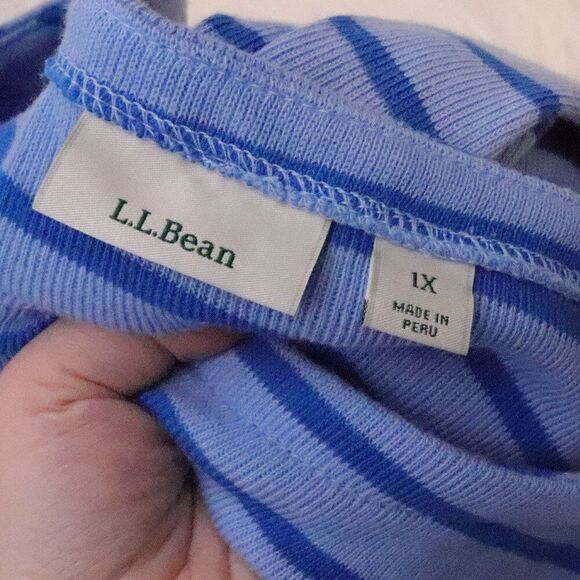 Vintage | 1990s LL Bean 3/4 Sleeve Knit Top 1X - Picture 5 of 8